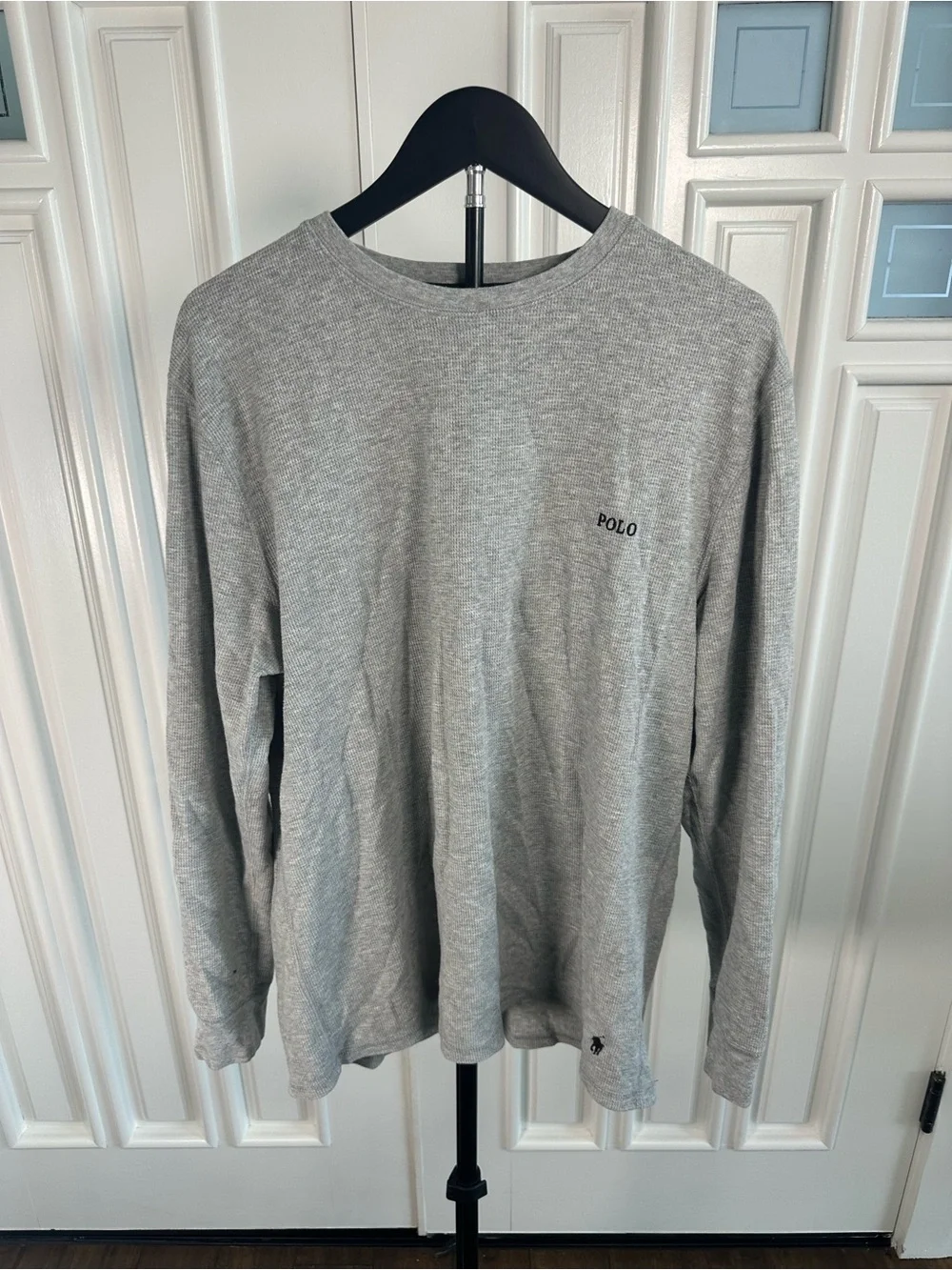 Polo by Ralph Lauren Light Gray Long Sleeve Crewneck Pajama set